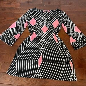 Black, pink, and white Alfani dress